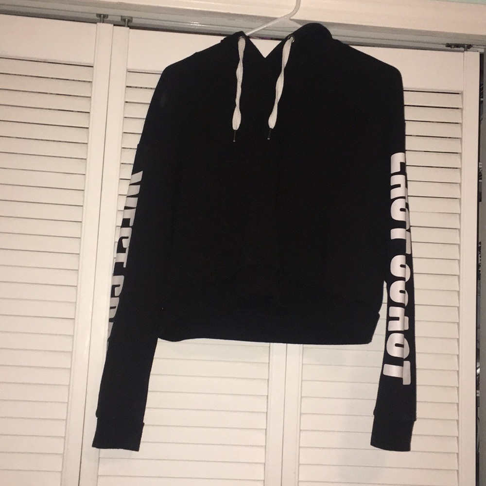 Black Crop Top Hoodie